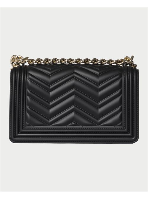 Marc Ellis Quilted Leather Bag MARC ELLIS | FLAT WAVE SBLACK/LIGHT GOLD